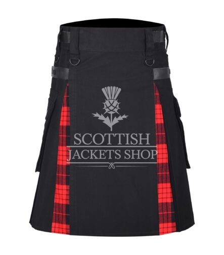 Cameron Black Tartan Hybrid Kilt