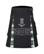 Drummond of perth Dress Green Tartan Hybrid Kilt