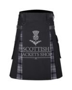 Hamilton Gray Tartan Hybrid Kilt