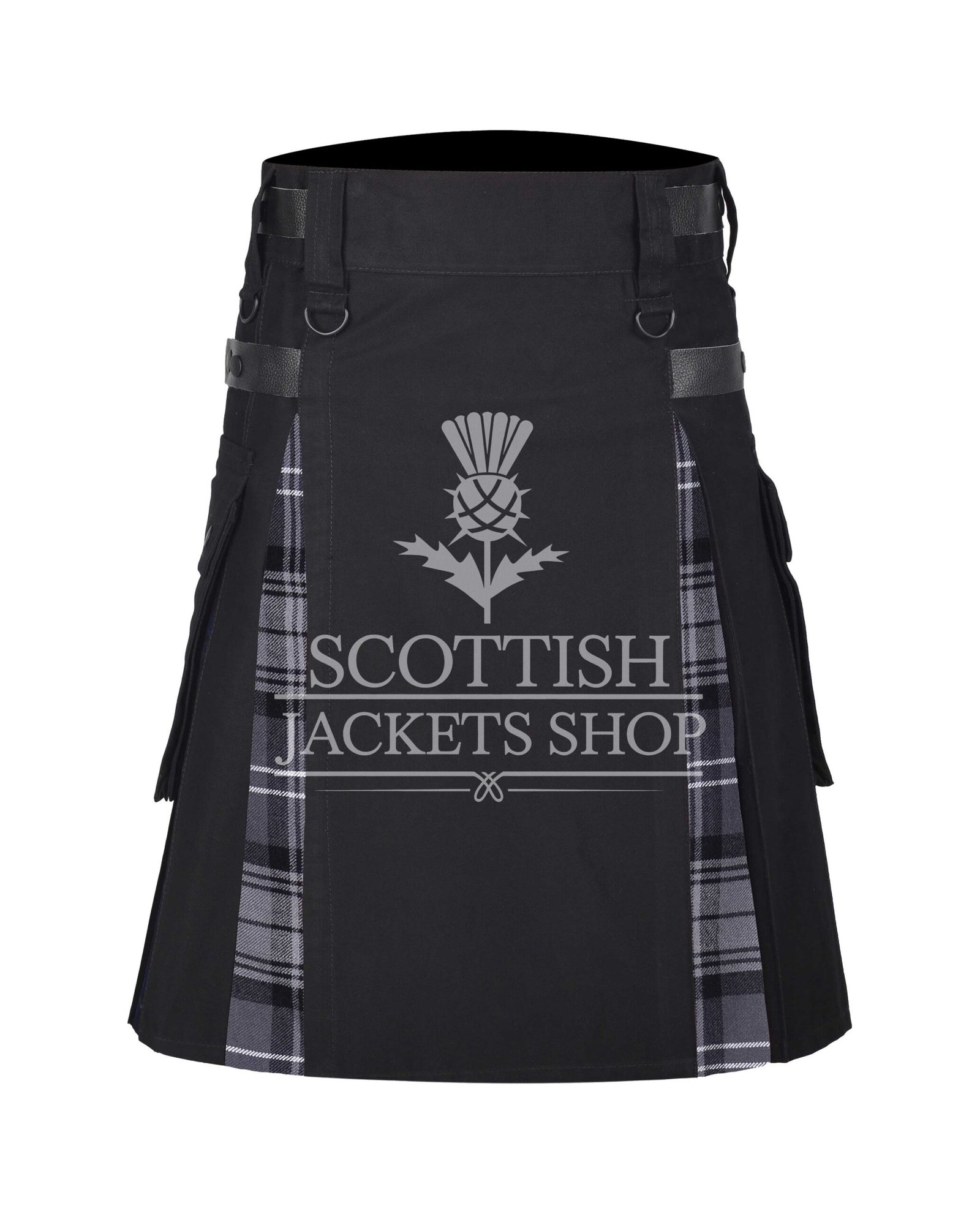 Hamilton Gray Tartan Hybrid Kilt Hamilton Gray Tartan Hybrid Kilt