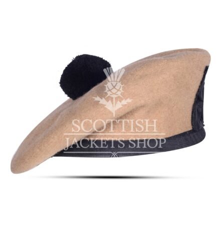 Khaki Wool Balmoral Cap