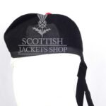 Plain Black Wool Glengarry Cap