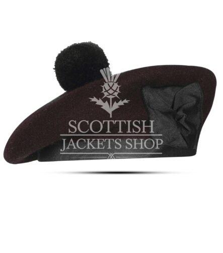 Plain Brown Wool Balmoral Cap