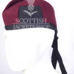 Plain Maroon Wool Glengarry Cap