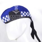 Royal Blue And White Diced Glengarry Cap