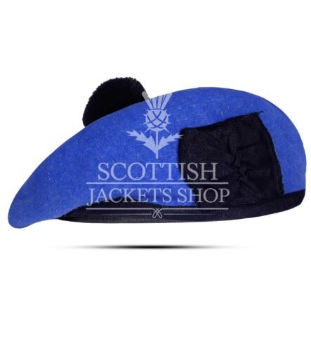 Royal Blue Wool Balmoral Cap