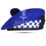 Royal Blue Wool Royal Blue White Diced Balmoral Cap