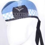 Sky Blue And White Diced Glengarry Cap