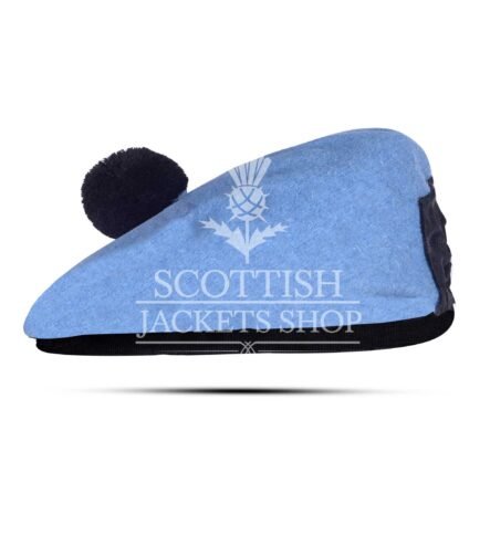 Sky Blue Wool Balmoral Cap