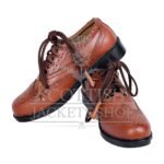 Brown Leather Ghillie Brogues Kilt Shoes