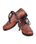 Brown Leather Ghillie Brogues Kilt Shoes