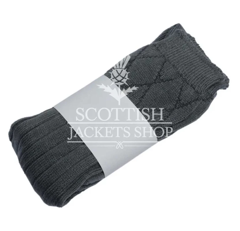 Charcoal Gray kilt Socks
