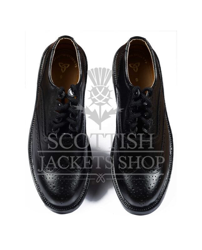 Brown Leather Ghillie Brogues Kilt Shoes