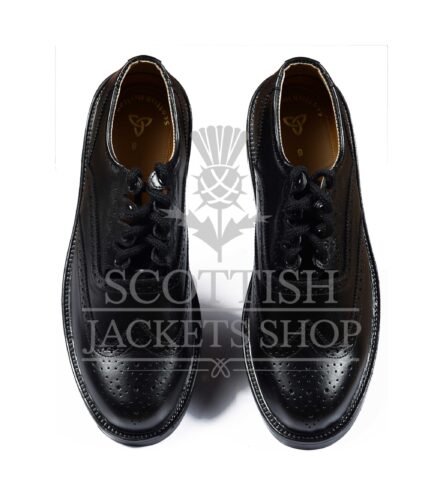 Brown Leather Ghillie Brogues Kilt Shoes