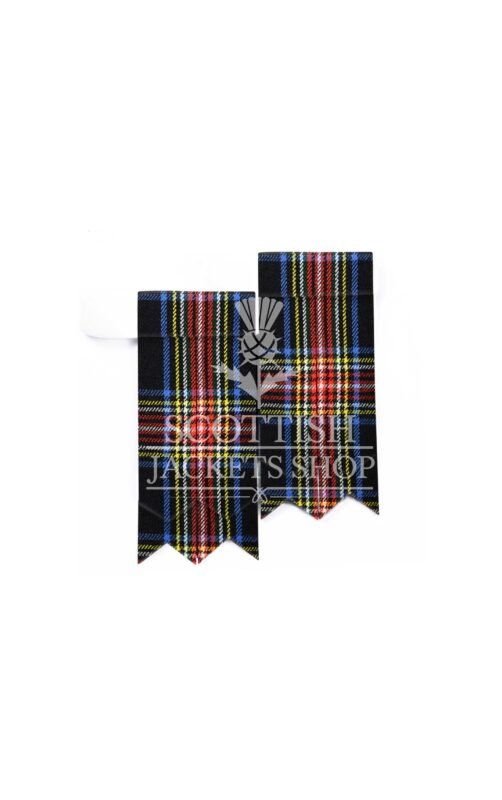 Black Stewart Tartan Flashes