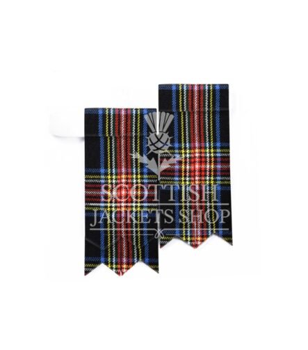 Black Stewart Tartan Flashes