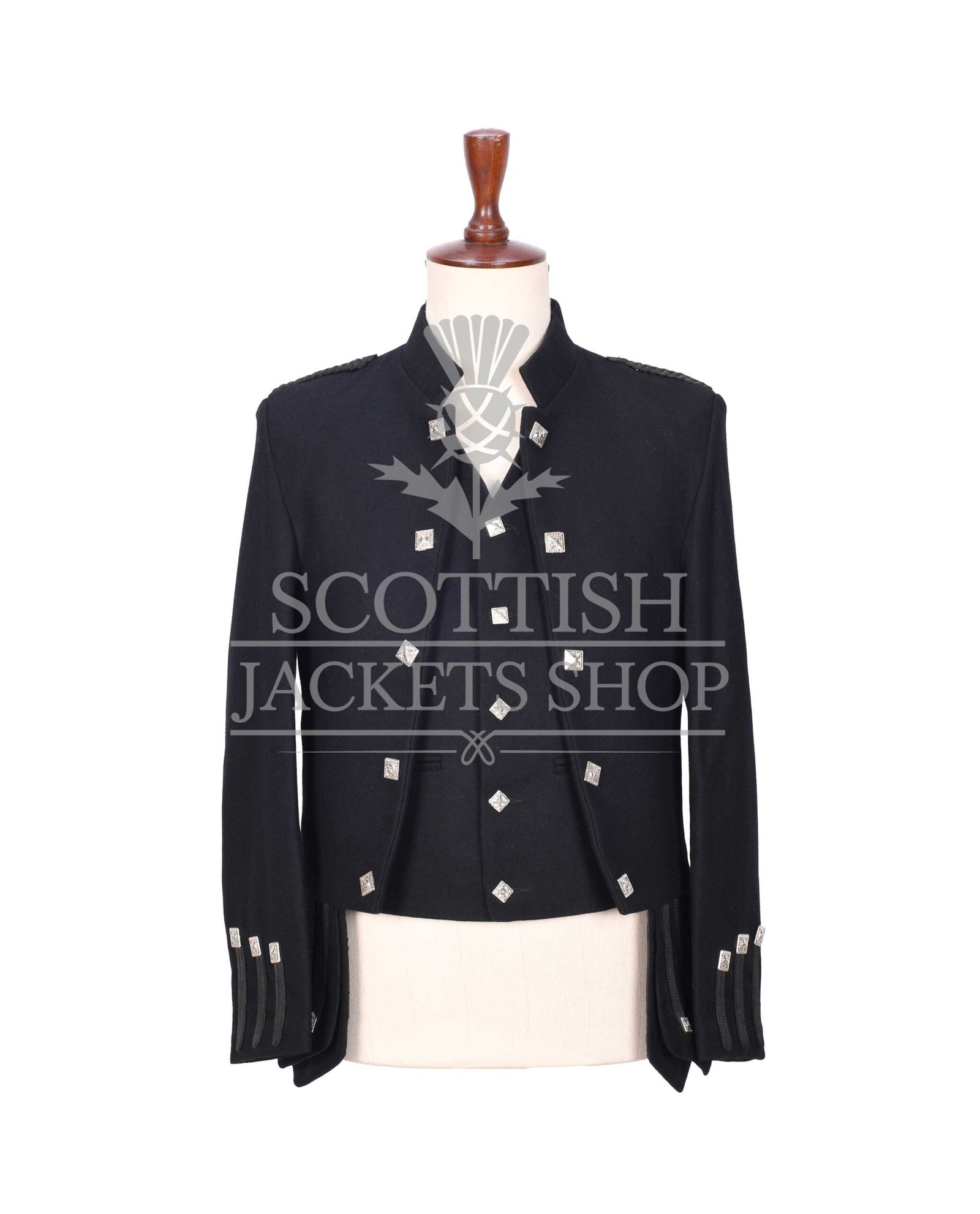Black Wool Sheriffmuir Jacket and Waistcoat Black Wool Sheriffmuir Jacket and Waistcoat