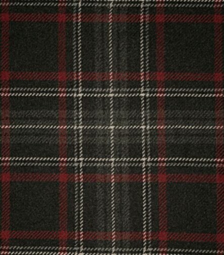 Bracken Stewart Graphite Tartan Fabrics