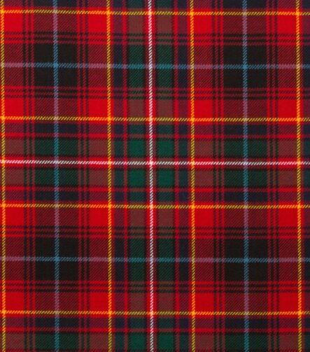 Innes Red Modern Tartan Fabrics