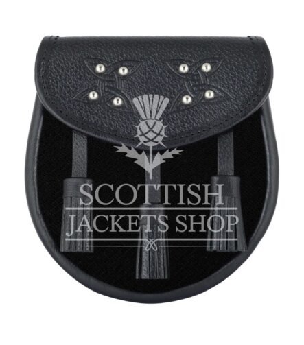 Solid Green Tartan Sporran