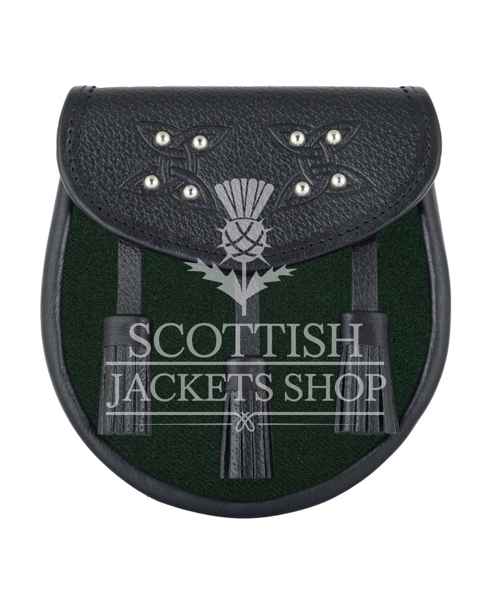 Solid Green Tartan SporranSolid Green Tartan Sporran Solid Green Tartan Sporran