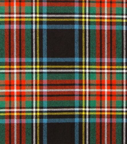 Stewart Black Ancient Tartan Fabrics