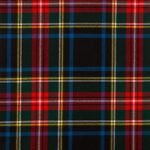 Stewart Black Modern Tartan Fabrics