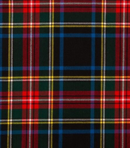 Stewart Black Modern Tartan Fabrics