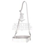 White With Silver Accessories Sam Browne Kilt Belt