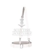White With Silver Accessories Sam Browne Kilt Belt