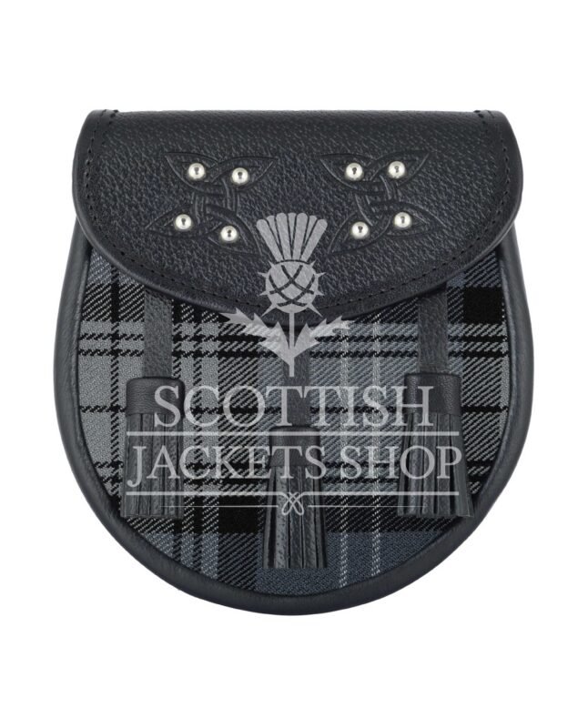 Hamilton Grey Tartan Sporran