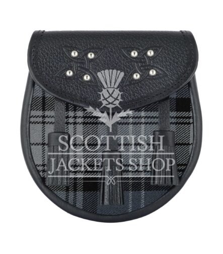 Hamilton Grey Tartan Sporran