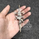 Rampant lion kilt pin