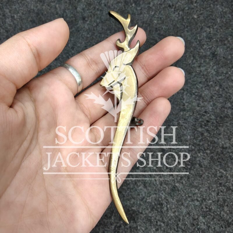stag head kilt pin