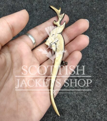 stag head kilt pin