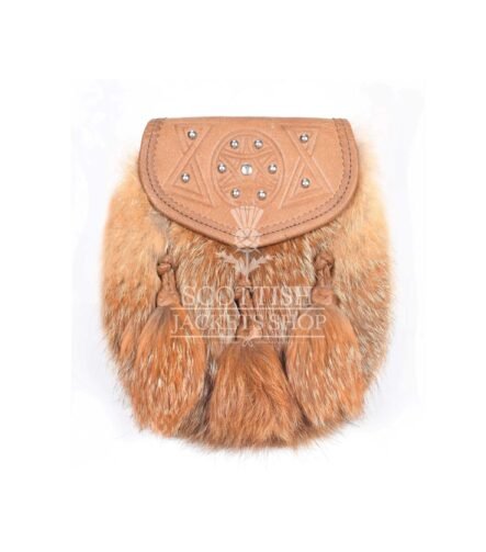 Brown Leather Real Fur Sami Dress Sporran