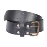 Scottish Handmade Black Leather Kilt Belt
