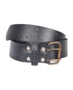 Scottish Handmade Black Leather Kilt Belt