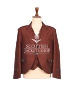 Men’s Maroon Tweed Jacket and Waistcoat