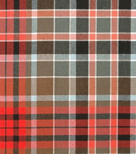 Gordon Red Weathered Tartan Fabric