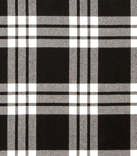 MacFarlane Black-White Ancient Tartan Fabric