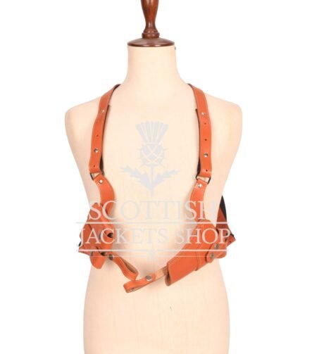 Men’s Vintage Brown Leather Shoulder Holster Rig