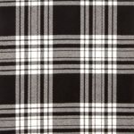 Menzies Black And White Modern Tartan Fabric