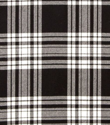 Menzies Black And White Modern Tartan Fabric