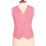 Women's Pink Subtle herringbone blazer Jacket and waistcoat