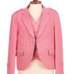 Women's Pink Subtle herringbone blazer Jacket and waistcoat