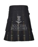 Black Watch Tartan Black Cotton Hybrid Utility Kilt