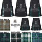 Black Watch Tartan Black Cotton Hybrid Utility Kilt