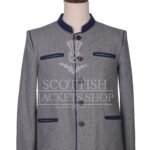 Men's Scottish Grey and Navy Wool German Jackets