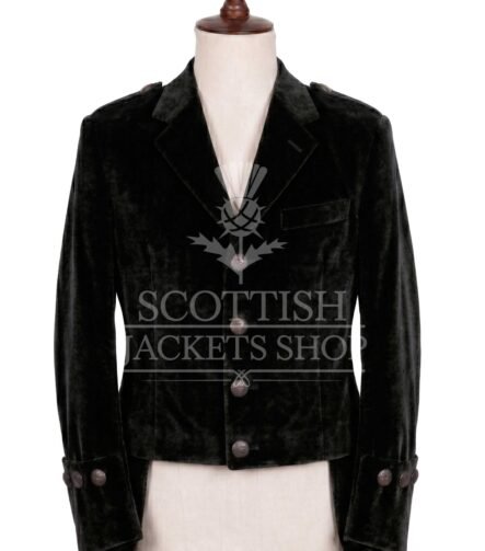 Black Velvet Balmoral Doublet Jacket